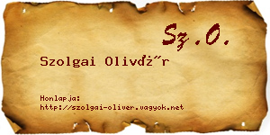 Szolgai Olivér névjegykártya
