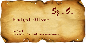 Szolgai Olivér névjegykártya