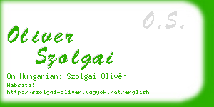 oliver szolgai business card